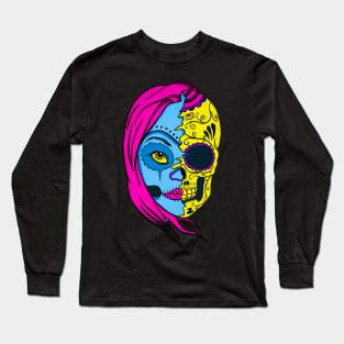 Sugar skull with girl Long Sleeve T-Shirt